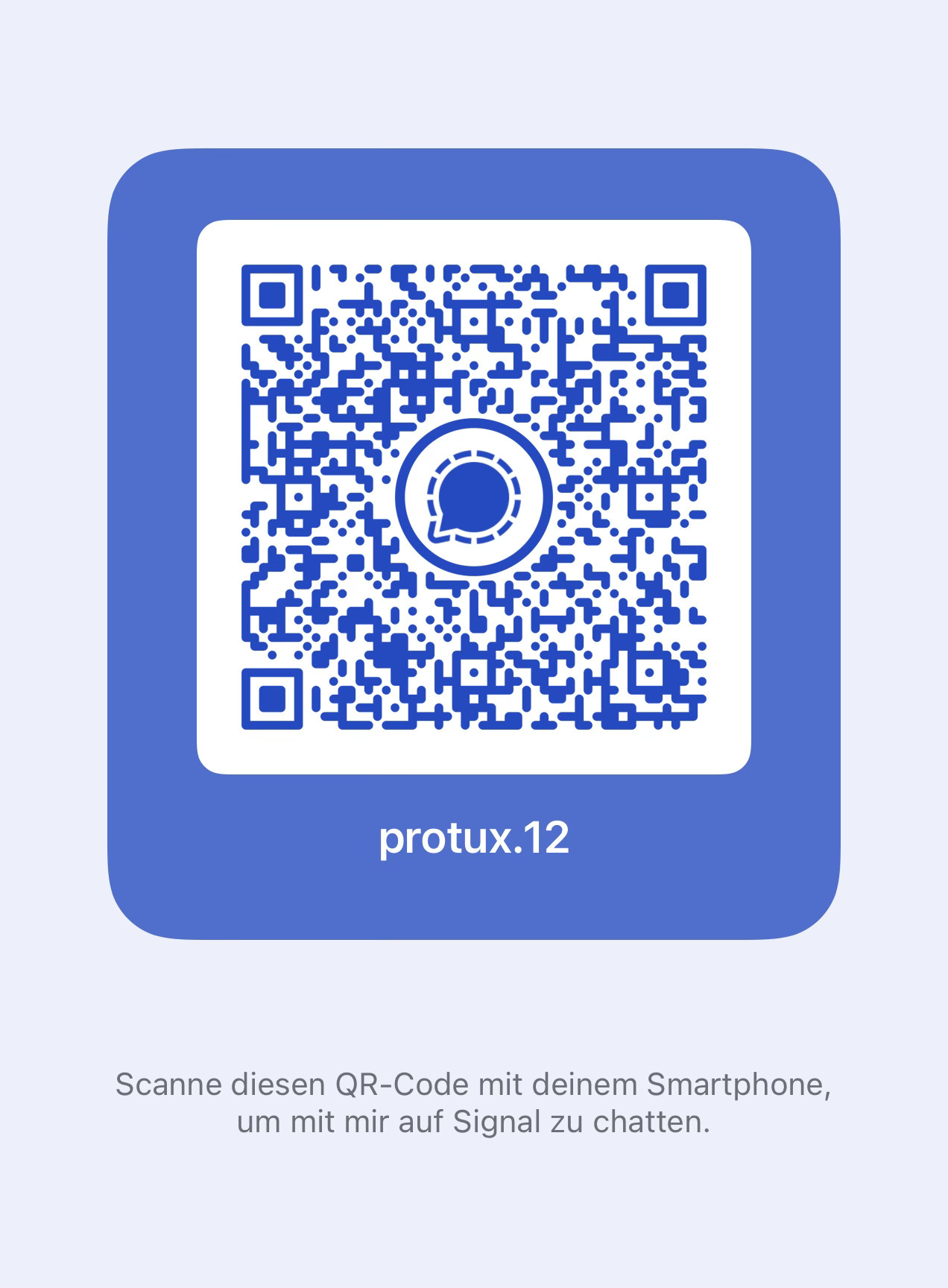 Scanne den Code um mit mir auf Signal zu schreiben